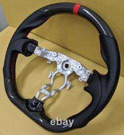 REVESOL Real Carbon Fiber Black Steering Wheel for 2009-2021 NISSAN 370Z Z34