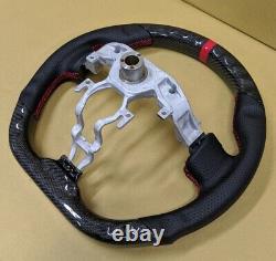 REVESOL Real Carbon Fiber Black Steering Wheel for 2009-2021 NISSAN 370Z Z34