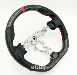 REVESOL Real Carbon Fiber Black Steering Wheel for 2009-2021 NISSAN 370Z Z34