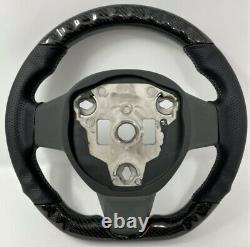 REVESOL Real Carbon Fiber Steering Wheel Grey stitch for Tesla Model 3 Y NEW