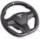 RK950-01 REKUDO Steering Wheel Carbon Fiber with Leather Grips 17-22 Tesla Y