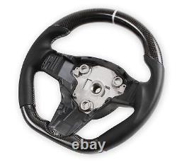 RK950-01 REKUDO Steering Wheel Carbon Fiber with Leather Grips 17-22 Tesla Y