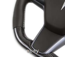 RK950-01 REKUDO Steering Wheel Carbon Fiber with Leather Grips 17-22 Tesla Y