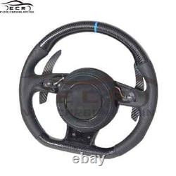 Racing ECR Carbon Fiber Steering Wheel With Middle Cover For Audi