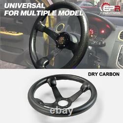 Racing Type Matte Dry Carbon Steering wheel Exteior kits For UNIVERSAL Deep Dish