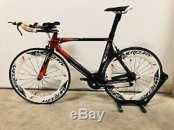 Rare Mercury Trident Tri Time Trial 56cm 90mm Carbon wheels Ultegra Dura Ace Mix