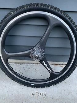 Rare Vintage Spin Carbon Fiber 26 WHEEL SET With Cassette 8 Rings