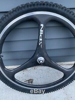 Rare Vintage Spin Carbon Fiber 26 WHEEL SET With Cassette 8 Rings