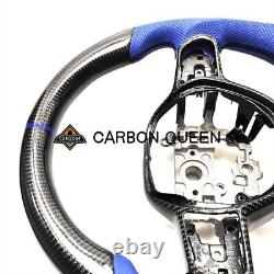 Real Black Carbon Fiber Steering Wheel For Honda CIVIC Blue Accent 2020 Up