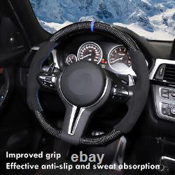 Real Carbon Fiber Alcantara Steering Wheel Skeleton for BMW F10 F30 M Perfomance