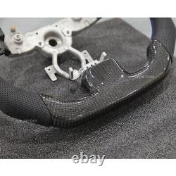 Real Carbon Fiber Black Perforated Leather Steering Wheel for 09-13 INFINITI G37