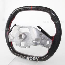 Real Carbon Fiber Custom Sport Flat Steering Wheel Fits 2020+ Corvette C8