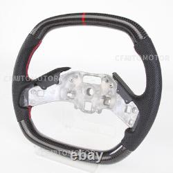 Real Carbon Fiber Custom Sport Flat Steering Wheel Fits 2020+ Corvette C8