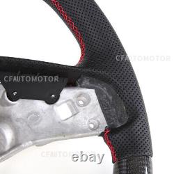 Real Carbon Fiber Custom Sport Flat Steering Wheel Fits 2020+ Corvette C8