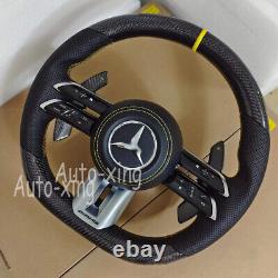 Real Carbon Fiber Custom Steering Wheel For Mercedes-Benz AMG New Upgrade 2013+