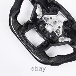 Real Carbon Fiber Flat Customized Steering Wheel 15-20 F150 Raptor OEM Withheated