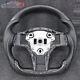 Real Carbon Fiber Flat Sport Steering Wheel for 2016+ Tesla Model 3 Model Y