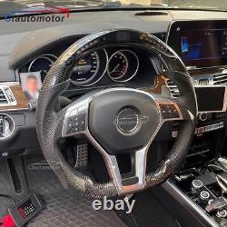 Real Carbon Fiber LED Sport Steering Wheel for Mercedes Benz W176 W204 W212 CLA