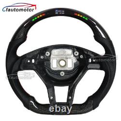 Real Carbon Fiber LED Sport Steering Wheel for Mercedes Benz W176 W204 W212 CLA