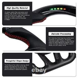 Real Carbon Fiber LED Steering Wheel For Dodge Challenger SRT 2015+ Heated
