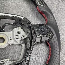 Real Carbon Fiber Leather Steering Wheel for Toyota Camry Rav4 Corolla 2018+