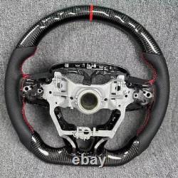 Real Carbon Fiber Leather Steering Wheel for Toyota Camry Rav4 Corolla 2018+