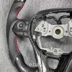 Real Carbon Fiber Leather Steering Wheel for Toyota Camry Rav4 Corolla 2018+
