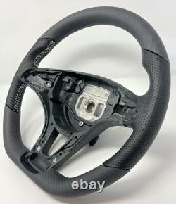 Real Carbon Fiber Matte Black/Gray Steering Wheel for 2015-2018 GLA250 W205 C300