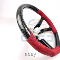 Real Carbon Fiber Napa Leather Steering Wheel For Jeep Wrangler 2008-2011