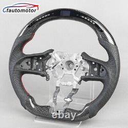 Real Carbon Fiber Perforated LED Steering Wheel For 19-22 Infiniti Q50 QX50