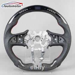 Real Carbon Fiber Perforated LED Steering Wheel For 19-22 Infiniti Q50 QX50