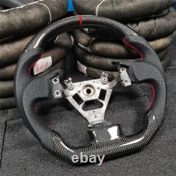 Real Carbon Fiber Perforated Leather Steering Wheel Fit 2004-2007 Infiniti G35