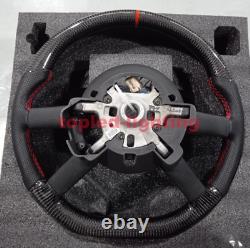 Real Carbon Fiber Perforated Leather Steering Wheel For wrangler JK 2008-2010