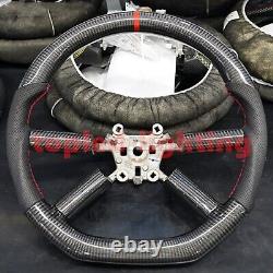 Real Carbon Fiber Perforated Leather Steering Wheel For wrangler JK 2008-2010