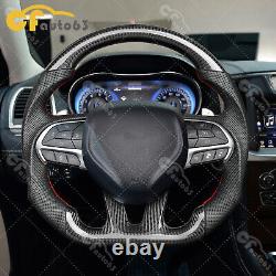 Real Carbon Fiber Perforated Sport Steering Wheel Fit Chrysler 300C 2015-2021