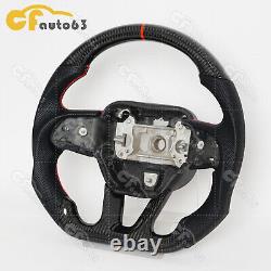 Real Carbon Fiber Perforated Sport Steering Wheel Fit Chrysler 300C 2015-2021