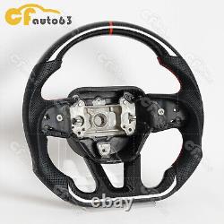 Real Carbon Fiber Perforated Sport Steering Wheel Fit Chrysler 300C 2015-2021