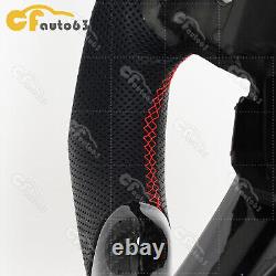 Real Carbon Fiber Perforated Sport Steering Wheel Fit Chrysler 300C 2015-2021