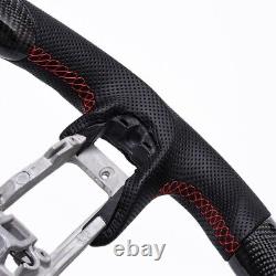 Real Carbon Fiber Perforated Steering Wheel Fit 2015-2017 Ford Mustang GT