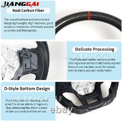 Real Carbon Fiber Perforated Steering Wheel Fit for 2021+ Ford Bronco with Heat