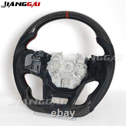 Real Carbon Fiber Perforated Steering Wheel Fit for 2021+ Ford Bronco with Heat