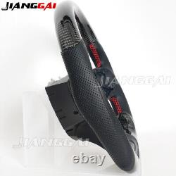 Real Carbon Fiber Perforated Steering Wheel Fit for 2021+ Ford Bronco with Heat