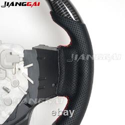 Real Carbon Fiber Perforated Steering Wheel Fit for 2021+ Ford Bronco with Heat
