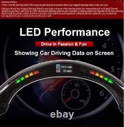 Real Carbon Fiber Smart LED Steering Wheel for Ford Mustang GT +LED Performance
