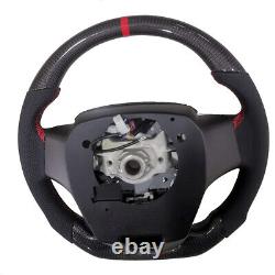 Real Carbon Fiber Sport Flat Steering Wheel For Toyota LC200 FJ Cruiser Camery