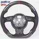 Real Carbon Fiber Sport Steering Wheel For 12-19 Audi A6/A7/S6/S8/RS6/RS7