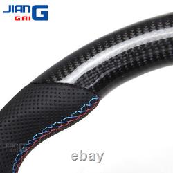 Real Carbon Fiber Steering Wheel Fit BMW F30 F35 F80 M2 M3 M4 M5 with CF Trim