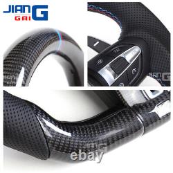 Real Carbon Fiber Steering Wheel Fit BMW F30 F35 F80 M2 M3 M4 M5 with CF Trim