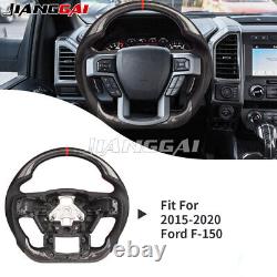 Real Carbon Fiber Steering Wheel Fit For 2015+ Ford F150 Raptor No Heated