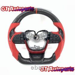 Real Carbon Fiber Steering Wheel Fit for Toyota Highlander 2022 2021 2022-2024